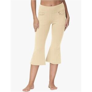 NWT Cakulo Plus Size Capris Pants Women Yoga Flare High Waist Cakulo 4XL Khaki